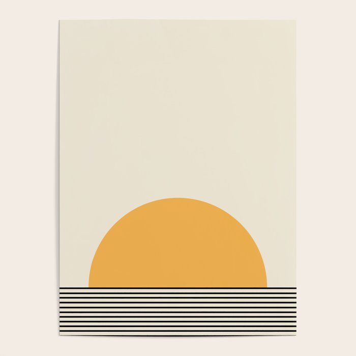 Sunrise / Sunset VI - Yellow & Black Poster Gallery Image 1