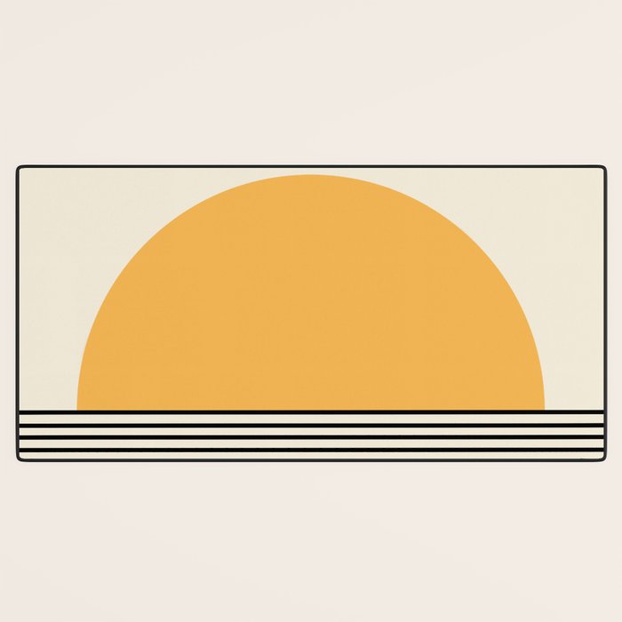 Sunrise / Sunset VI - Yellow & Black Desk Mat Gallery Image 3