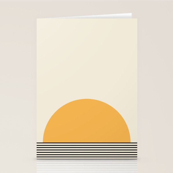 Sunrise / Sunset VI - Yellow & Black Stationery Card Gallery Image 2