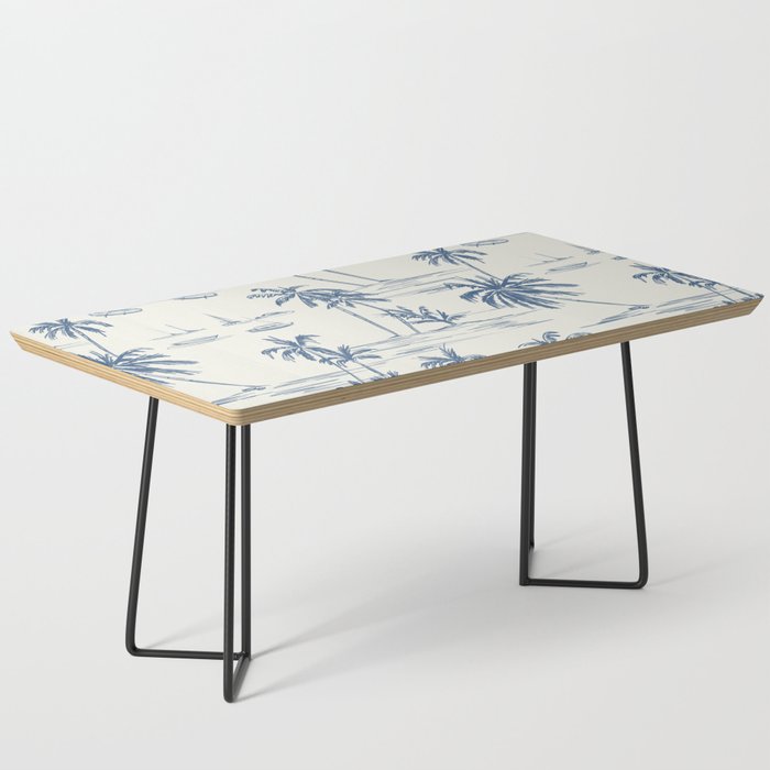 Blue Beach Pattern Coffee Table Gallery Image 1