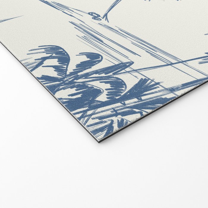 Blue Beach Pattern Welcome Mat Gallery Image 2