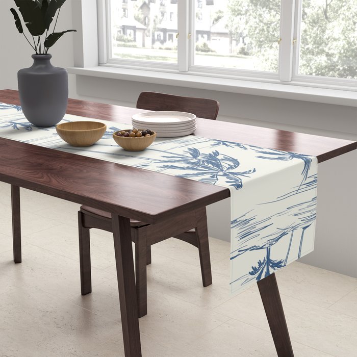 Blue Beach Pattern Table Runner Gallery Image 2