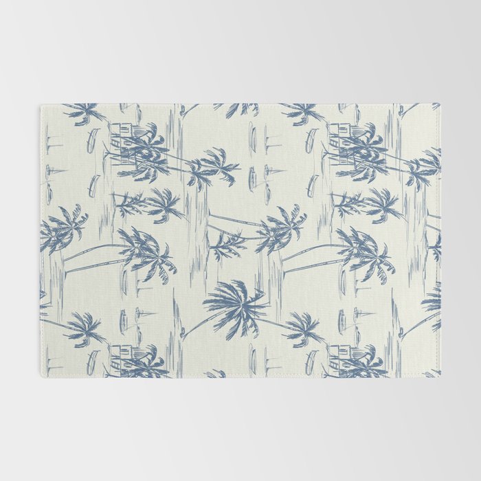 Blue Beach Pattern Rug Gallery Image 2
