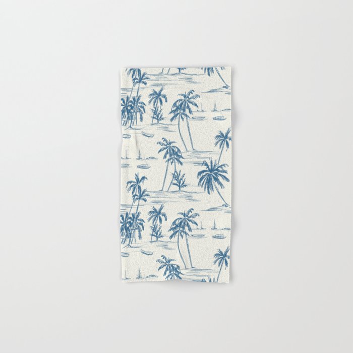 Blue Beach Pattern Bath Towel Gallery Image 1
