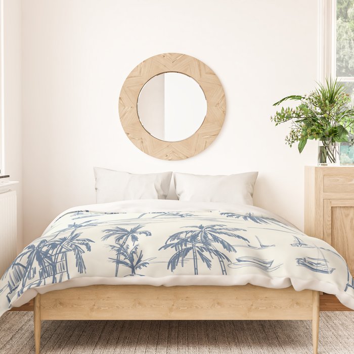 Blue Beach Pattern Duvet Cover Gallery Image 3