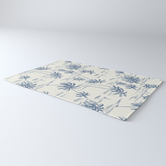 Blue Beach Pattern Rug Gallery Image 3