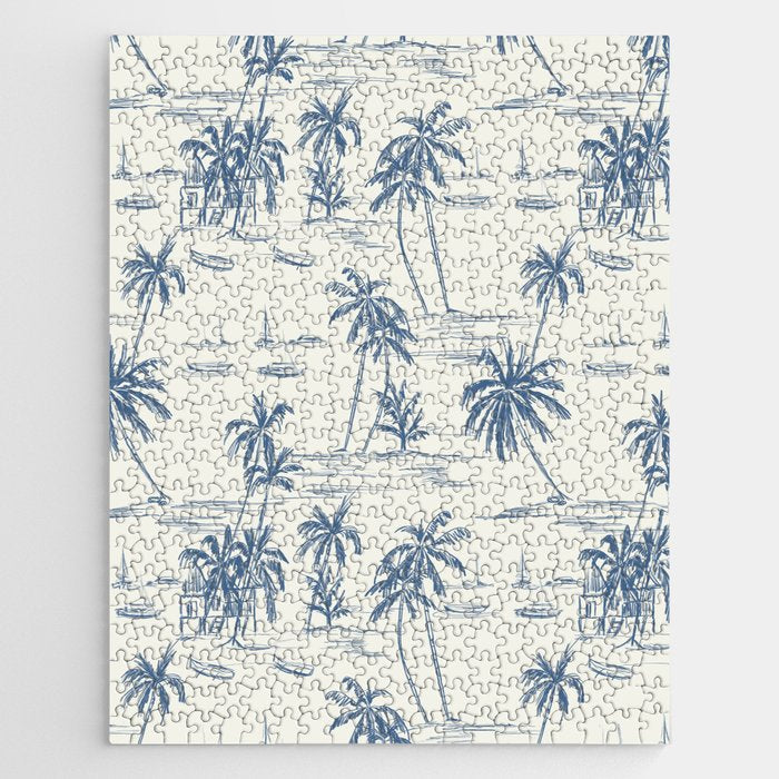 Blue Beach Pattern Jigsaw Puzzle Gallery Image 1