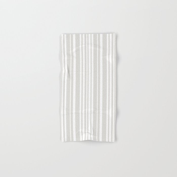 Classic Stripes XLII - Grey and White Bath Towel Gallery Image 1