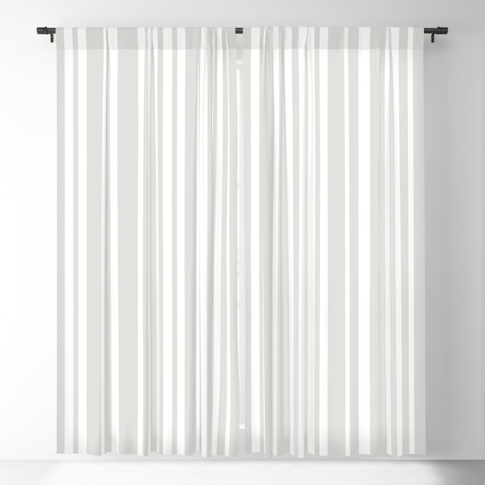 Classic Stripes XLII - Grey and White Window Curtain Gallery Image 1