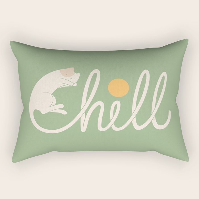 Cat Landscape 85: Chill Rectangular Pillow Gallery Image 1