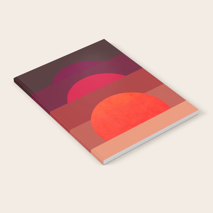 Abstraction_SUNSET_RED_BOHEMIAN_POP_ART_Minimalism_0124A Notebook Gallery Image 1