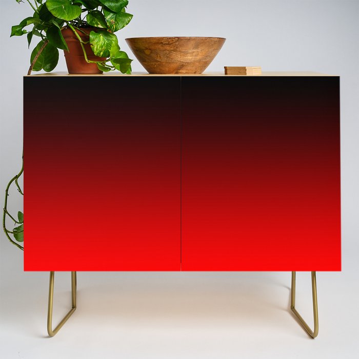 Black Red Neon Nights Ombre Credenza Gallery Image 1