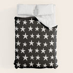 Star Pattern White On Black Comforter Gallery Image 6