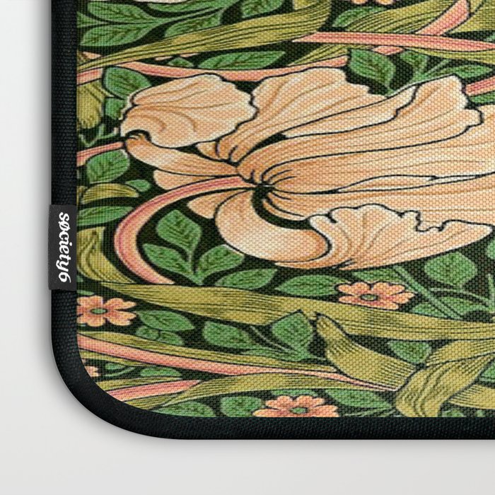 William Morris Pimpernel, green, William Morris floral design  Laptop Sleeve Gallery Image 3
