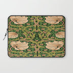 William Morris Pimpernel, green, William Morris floral design  Laptop Sleeve Gallery Image 1