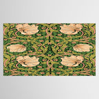 William Morris Pimpernel, green, William Morris floral design  Tablecloth Gallery Image 2