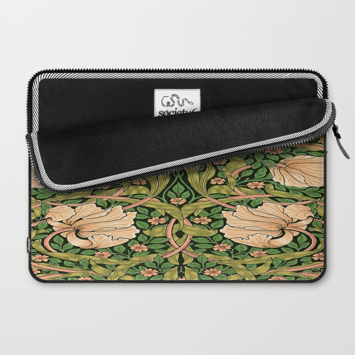 William Morris Pimpernel, green, William Morris floral design  Laptop Sleeve Gallery Image 2