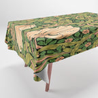 William Morris Pimpernel, green, William Morris floral design  Tablecloth Gallery Image 1