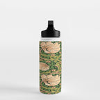 William Morris Pimpernel, green, William Morris floral design  Water Bottle Gallery Image 3