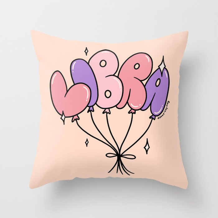 Libra Balloons Throw Pillow Gallery Image 1