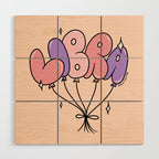 Libra Balloons Wood Wall Art Gallery Image 1
