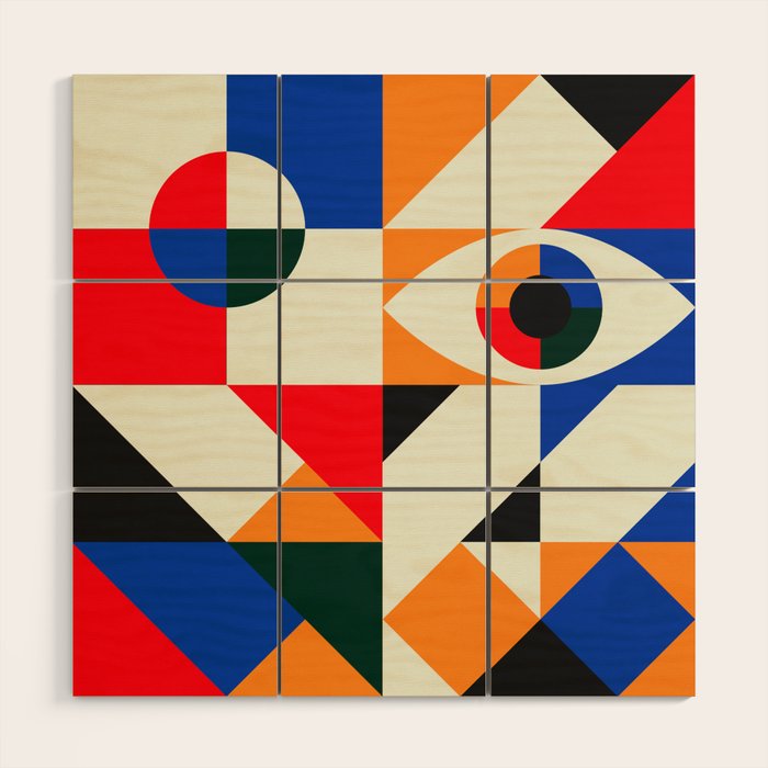Modern Geometrics Wood Wall Art Gallery Image 1