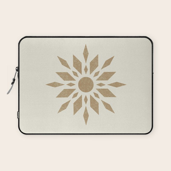 Sunburst Retro - Gold Laptop Sleeve Gallery Image 1