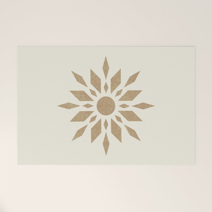 Sunburst Retro - Gold Welcome Mat Gallery Image 1