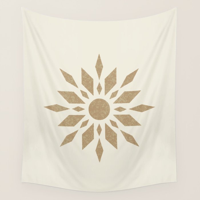 Sunburst Retro - Gold Wall Tapestry Gallery Image 4