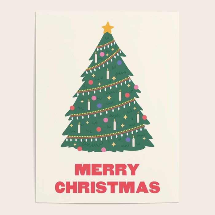 Merry Christmas Tree Poster Gallery Image 4