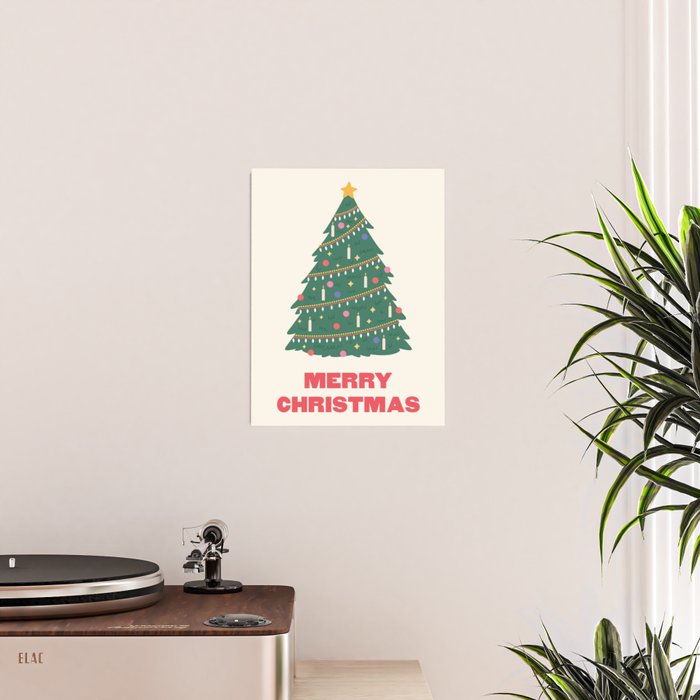 Merry Christmas Tree Poster Gallery Image 2