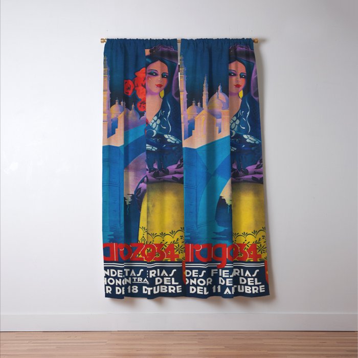 Spain Travel Poster, Colorful Spanish Festival Poster Window Curtain Gallery Image 3