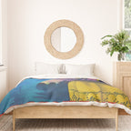Spain Travel Poster, Colorful Spanish Festival Poster Duvet Cover Gallery Image 3