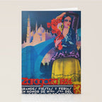 Spain Travel Poster, Colorful Spanish Festival Poster Stationery Card Gallery Image 2