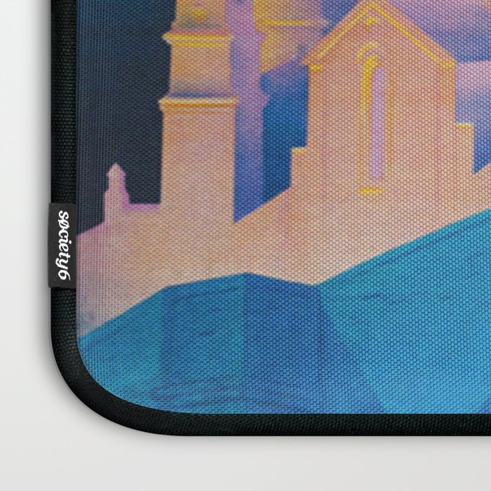 Spain Travel Poster, Colorful Spanish Festival Poster Laptop Sleeve Gallery Image 3