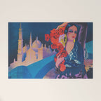 Spain Travel Poster, Colorful Spanish Festival Poster Welcome Mat Gallery Image 1