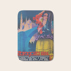 Spain Travel Poster, Colorful Spanish Festival Poster Bath Mat Gallery Image 1