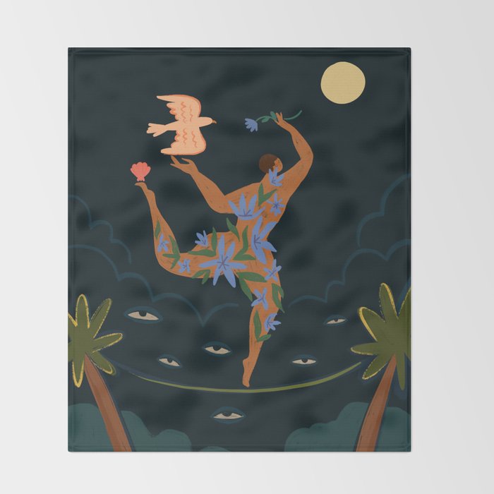 Balance in the Night  Throw Blanket Gallery Image 2