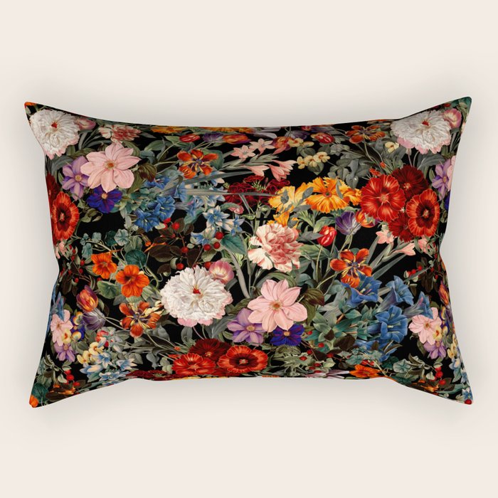 Exotic Night Garden Rectangular Pillow Gallery Image 1
