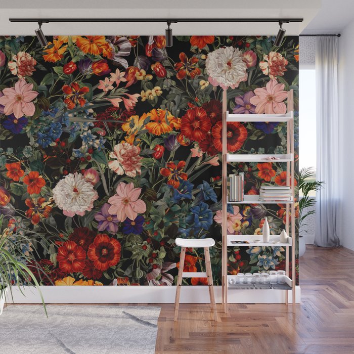 Exotic Night Garden Wall Mural Gallery Image 1