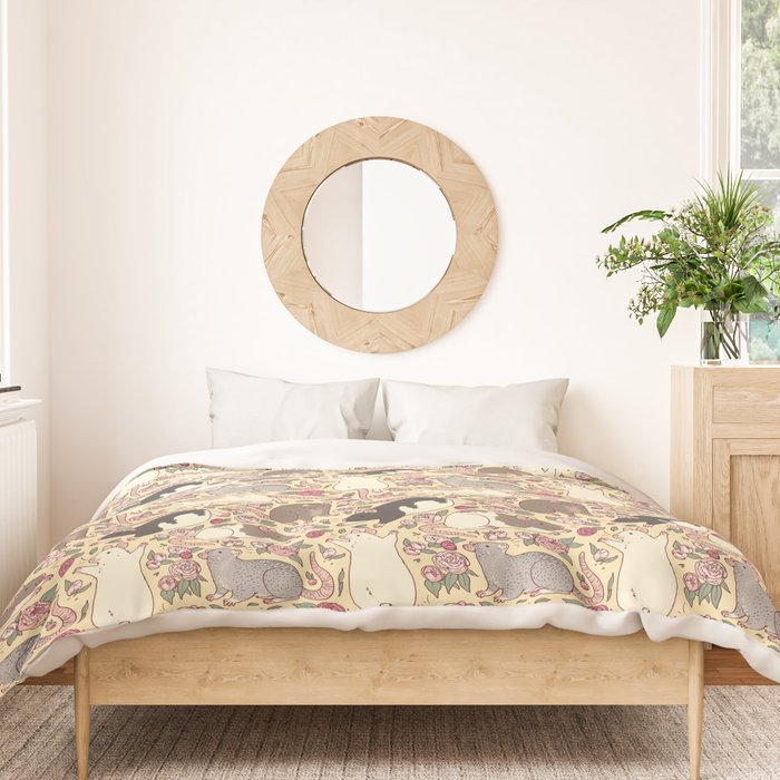 Rats & Peonies Duvet Cover Gallery Image 3