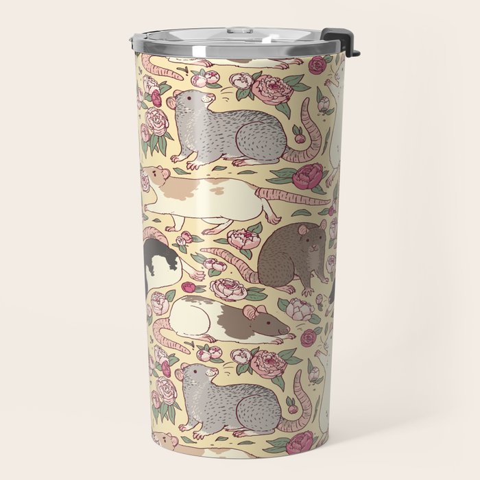 Rats & Peonies Travel Mug Gallery Image 2