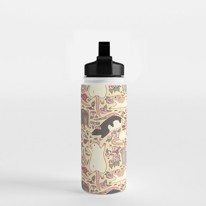 Rats & Peonies Water Bottle Gallery Image 2