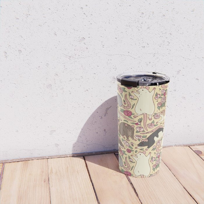 Rats & Peonies Travel Mug Gallery Image 4