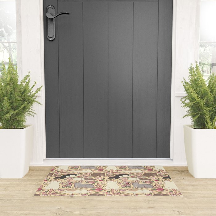 Rats & Peonies Welcome Mat Gallery Image 3
