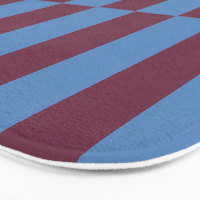 Duo II - Berry and Blue Stripes Bath Mat Gallery Image 3