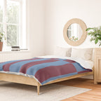 Duo II - Berry and Blue Stripes Duvet Cover Gallery Image 2