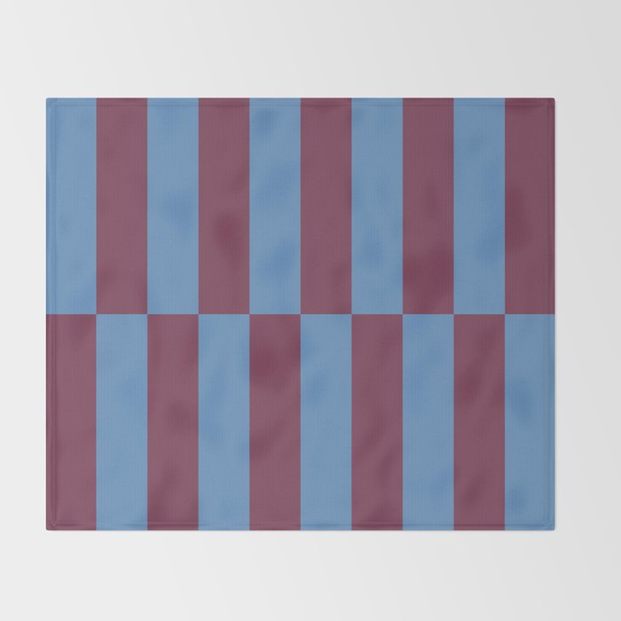 Duo II - Berry and Blue Stripes Throw Blanket Gallery Image 2