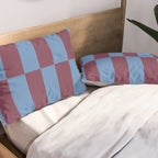 Duo II - Berry and Blue Stripes Pillow Sham Gallery Image 2