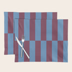 Duo II - Berry and Blue Stripes Placemat Gallery Image 1
